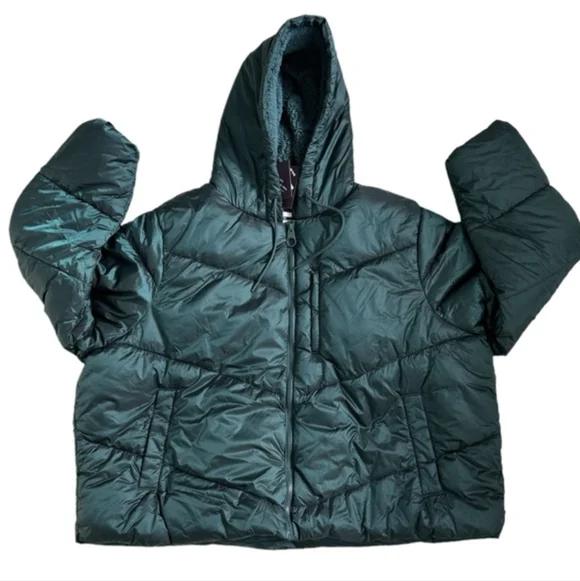 NWT ❄️ Women's Green Puffer Jacket - Picture 2 of 5